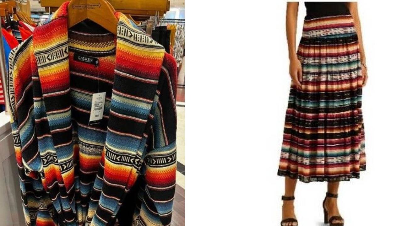 Gutiérrez acompañó su reclamo con la imagen de un colorido saco informal que se exhibe en un almacén con la etiqueta “Ralph Lauren” y explicó que los diseños utilizados en la prenda corresponden a creaciones textiles de las comunidades de Contla en el centro del país y de Saltillo.