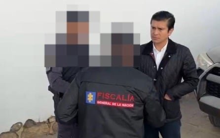 Víctor Alfonso Gamboa, alcalde del municipio de Villa de Leyva, capturado por la Fiscalía.