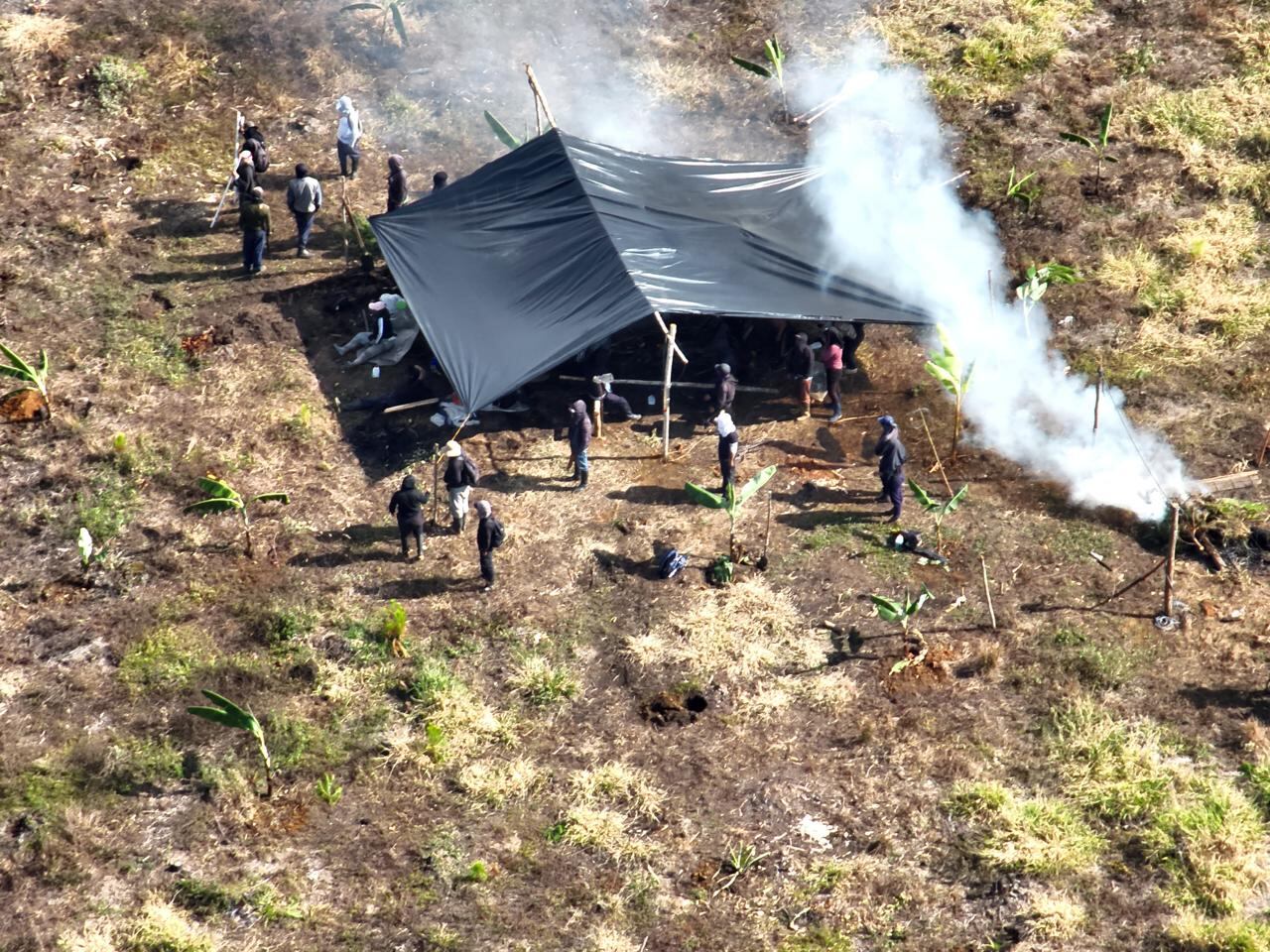 Invasión de predios en Cajibío, Cauca