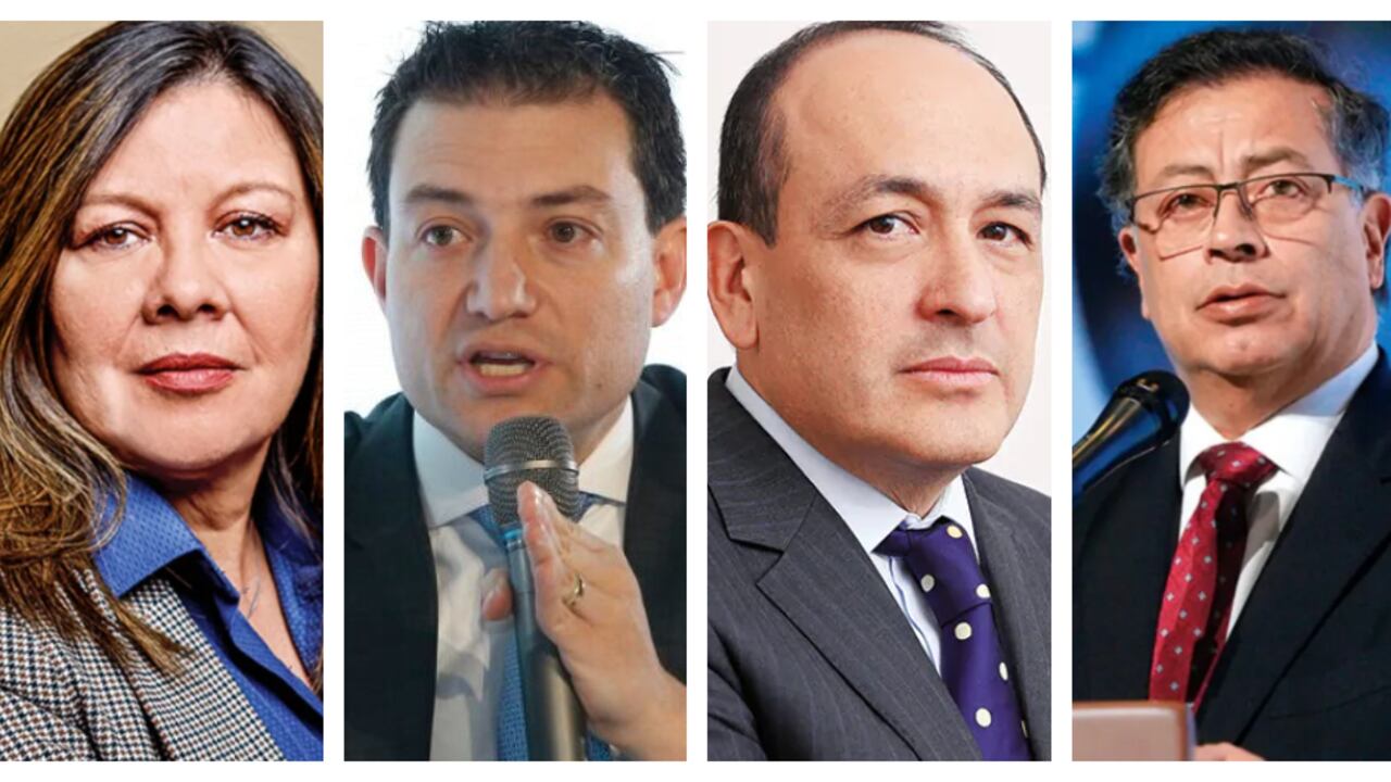 Luz Adriana Camargo, Carlos Felipe Córdoba, Vladimir Fernández y Gustavo Petro.