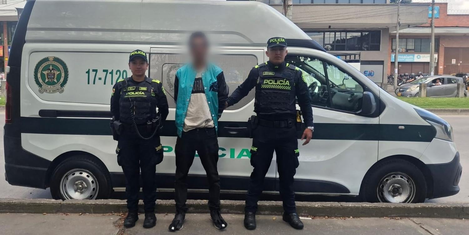 Ciudadano de 27 años capturado por hurto en Bogotá.