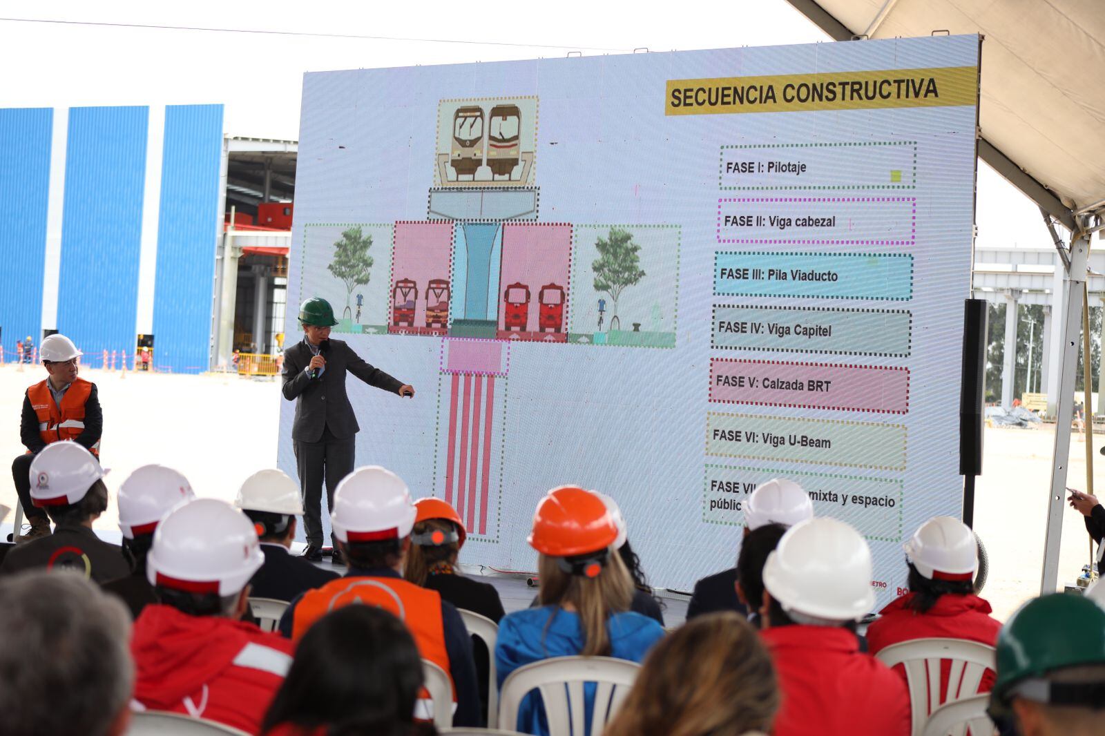 Distrito firmó el acta para construir el viaducto del metro de Bogotá.