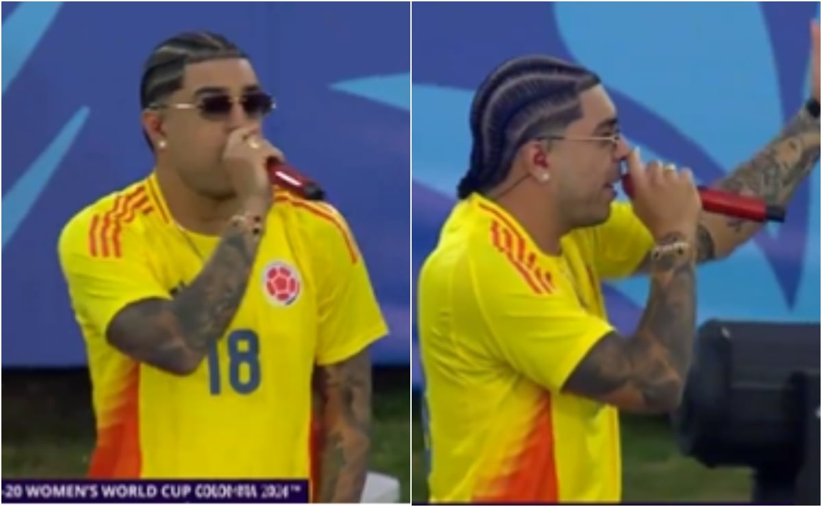 Ryan Castro fue el artista invitado para el debut de la Selección Colombia en el Mundial Femenino Sub-20 e interpretó su más reciente éxito.