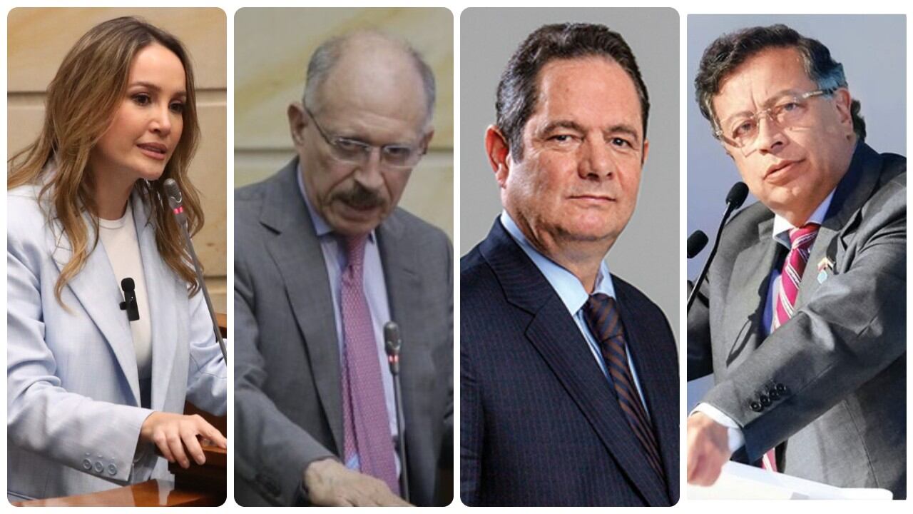 Ana María Castañeda, Temístocles Ortega, Germán Vargas Lleras y Gustavo Petro.