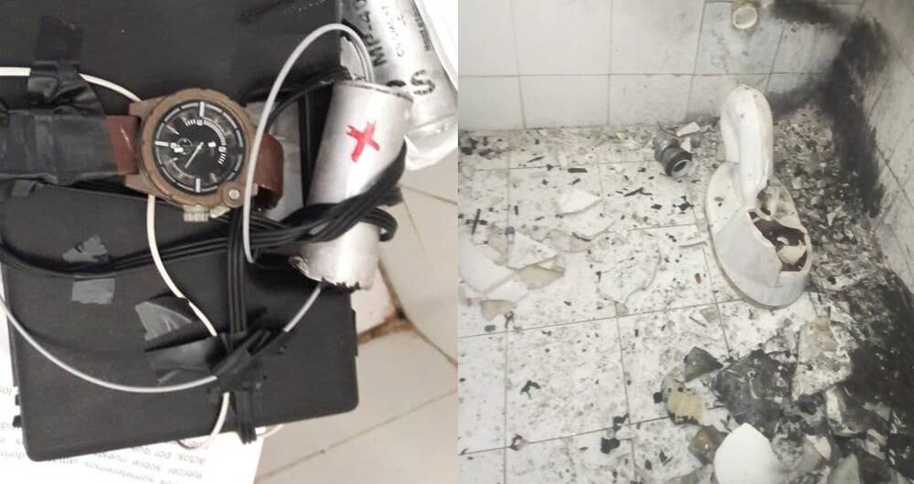 La detonación del artefacto se hizo de manera controlada por parte de la Policía de Antiexplosivos.