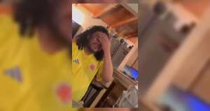 El portero colombiano René Higuita al término del Colombia vs Uruguay