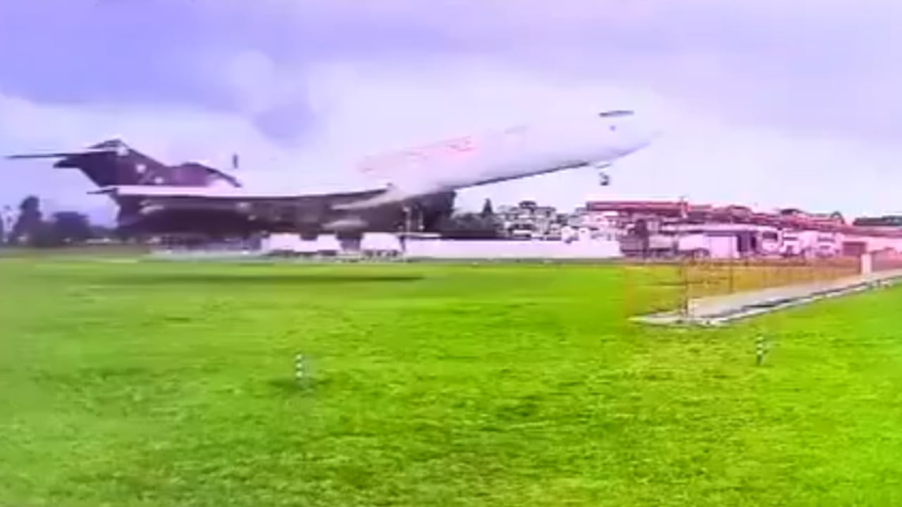 Momento del incidente con el avión en El Dorado.