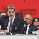 CARACAS, VENEZUELA - DECEMBER 14: Venezuelan President Nicolás Maduro speaks during a meeting of leaders of the member states of the Bolivarian Alliance for the Peoples of Our America and the Promotion and Trade Treaty (ALBA-TCP), in Caracas, Venezuela, December 14, 2024. (Photo by Pedro Rances Mattey/Anadolu via Getty Images)