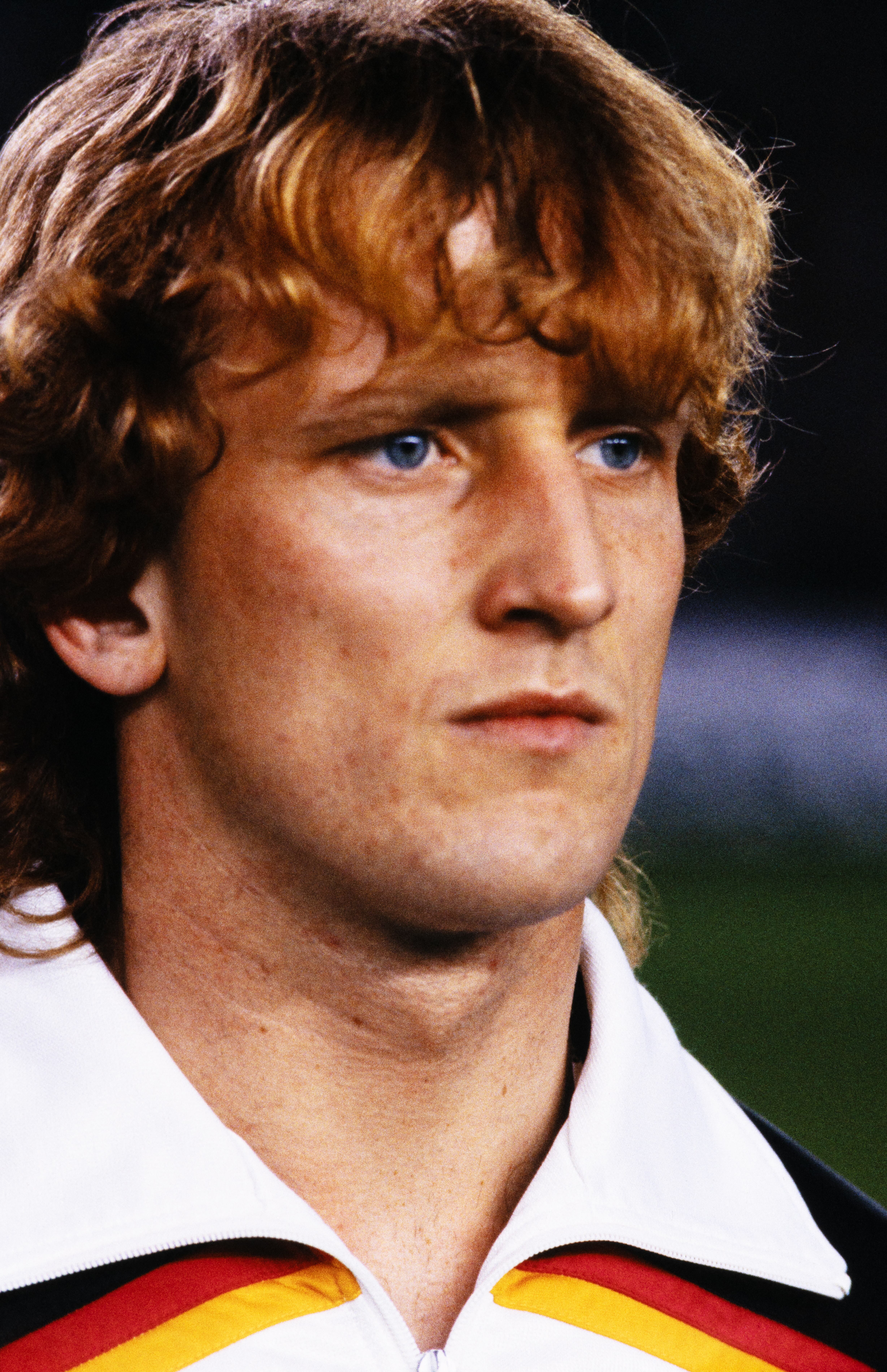 Picture taken on May 31, 1984 shows West German defender Andreas Brehme in Strasbourg eastern France. (Photo by Jacques WITT / AFP)