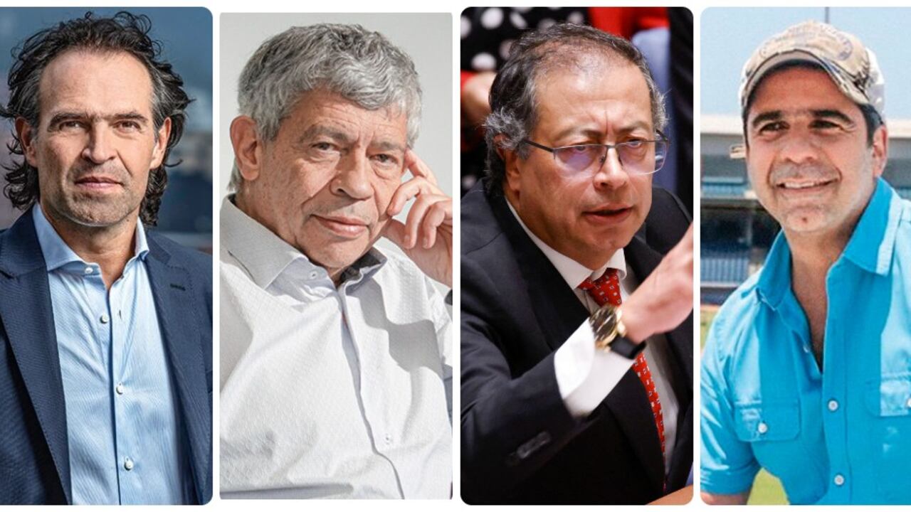 Fico Gutiérrez, Jorge Iván González, Gustavo Petro y Álex Char.