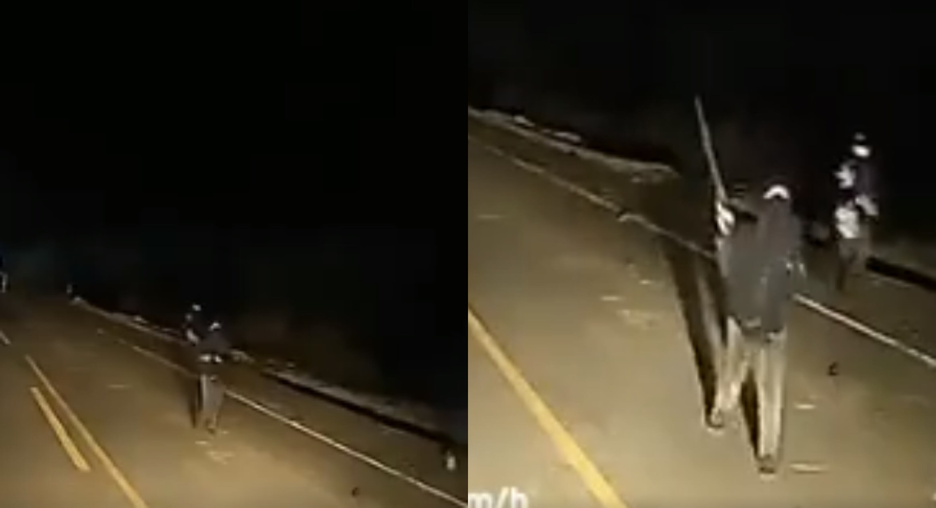 Los encapuchados aterrorizan a los conductores.