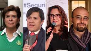 Liliana Caballero (Secretaria General), César Restrepo (Seguridad), Vanessa Velasco (Hábitat) y Santiago Trujillo (Cultura)