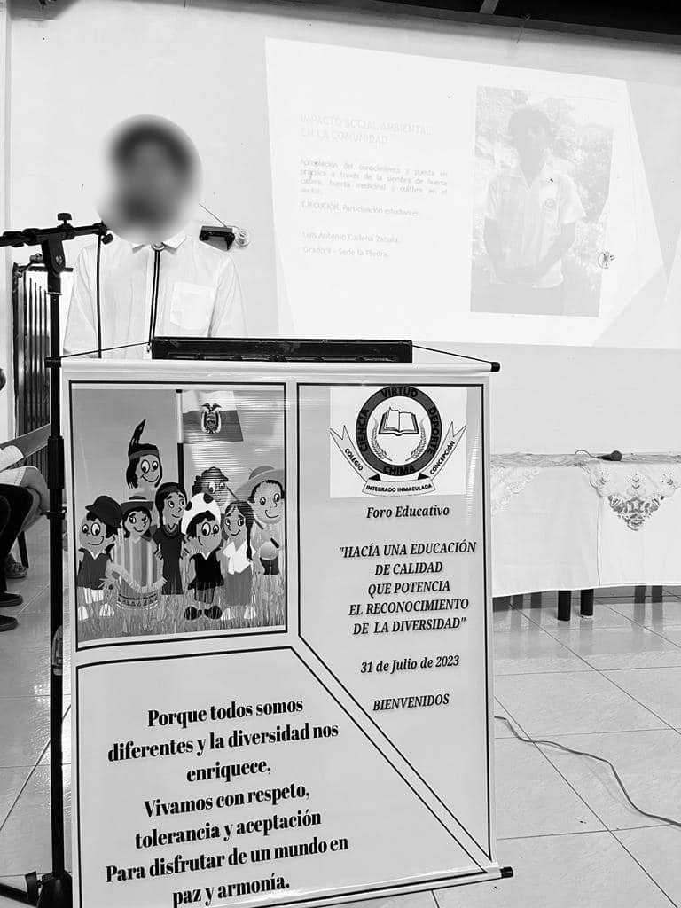 Luis Antonio Cadena Zabala, cursaba noveno grado.