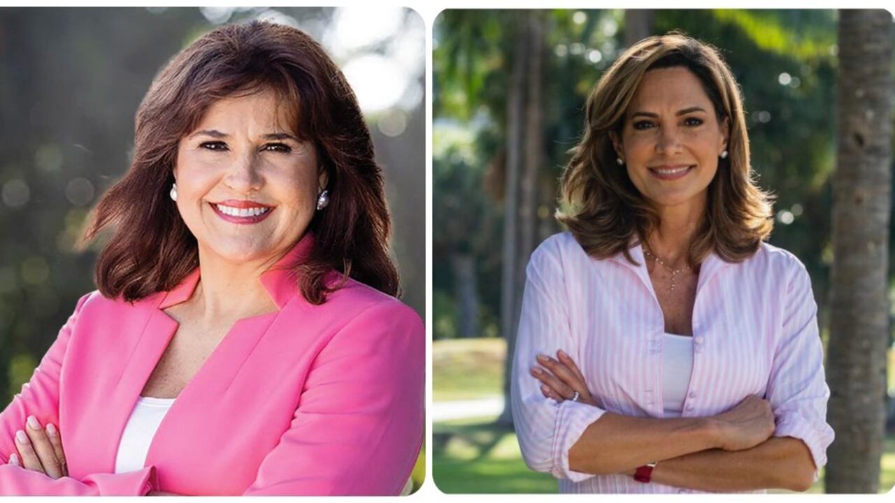 Anette Taddeo y María Elvira Salazar compiten por el voto latino en La Florida, Estados Unidos.