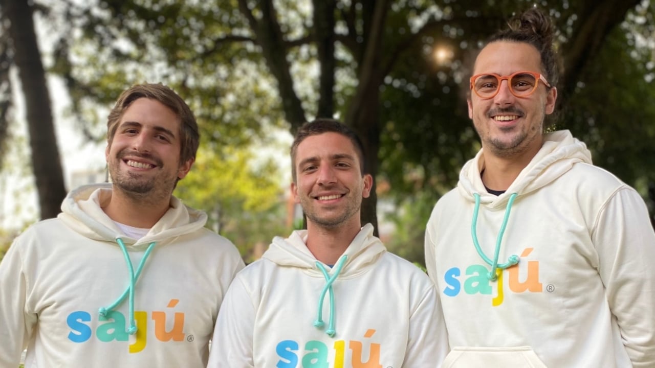 Juan Pablo Pradilla, Juan Manuel Agudelo y Santiago Puentes, fundadores de Sajú.