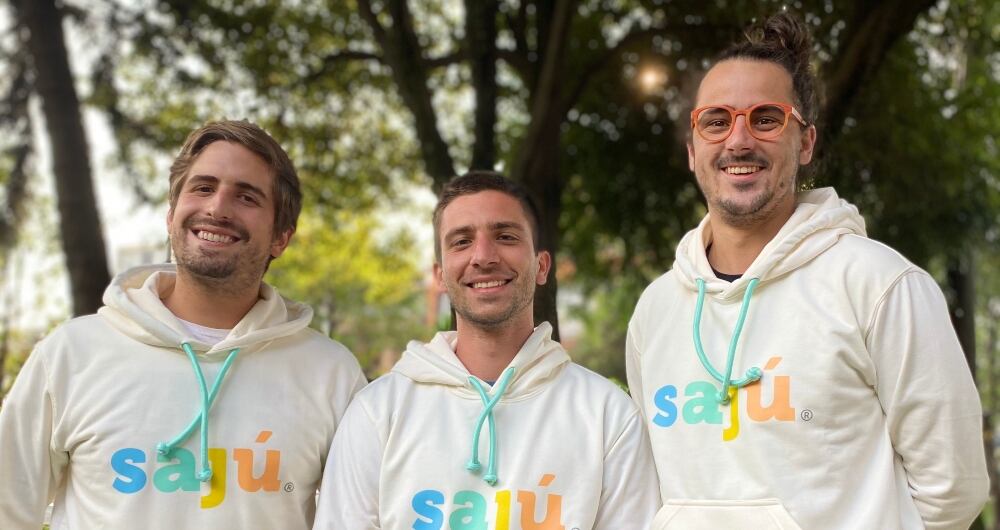 Juan Pablo Pradilla, Juan Manuel Agudelo y Santiago Puentes, fundadores de Sajú.