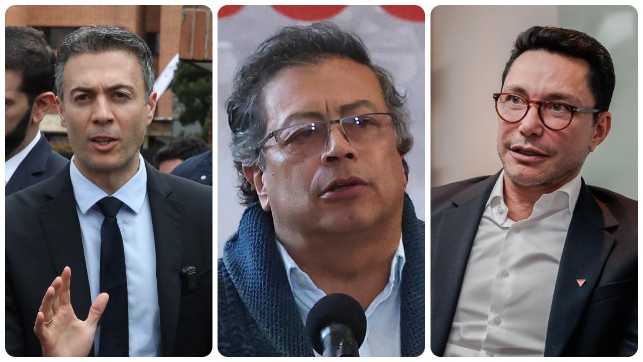 Daniel Quintero, Gustavo Petro y Carlos Caciedo.