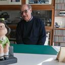 BUENOS AIRES, ARGENTINA - AUGUST 26: Argentinian cartoonist, creator of the comic strip Mafalda, Joaquin Salvador Lavado also known as "Quino" poses for pictures at his home on August 26, 2012 in Buenos Aires, Argentina. (Photo by Ricardo Ceppi/Getty Images)
