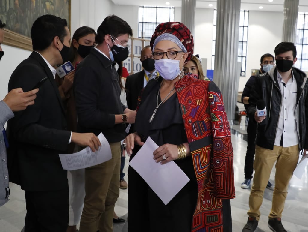 Piedad Cordoba rueda de prensa diciembre 3 de 2020