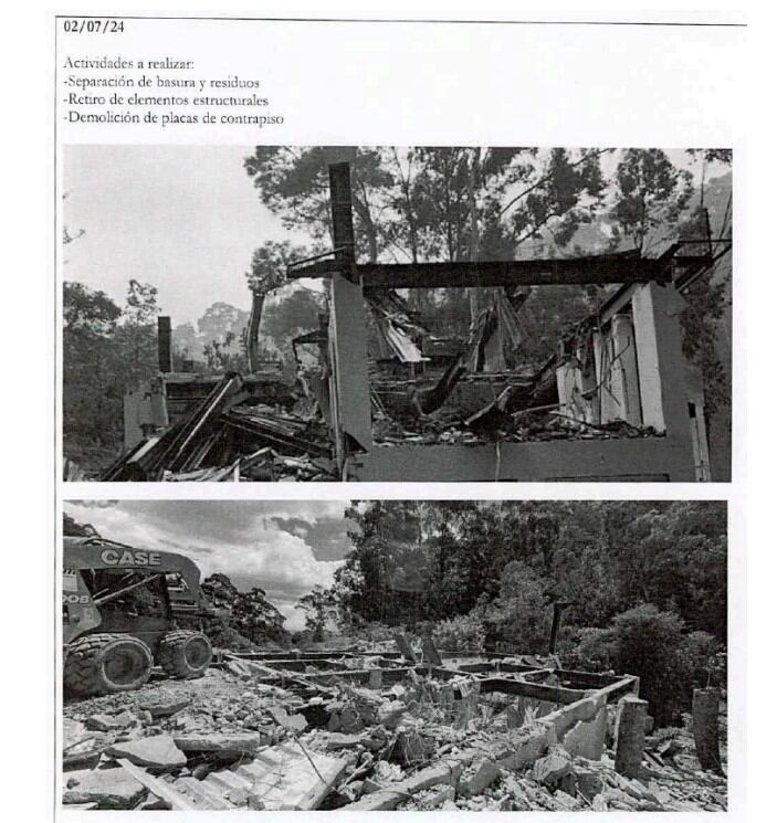 Tribunal confirmó demolición en los cerros orientales de Bogotá.