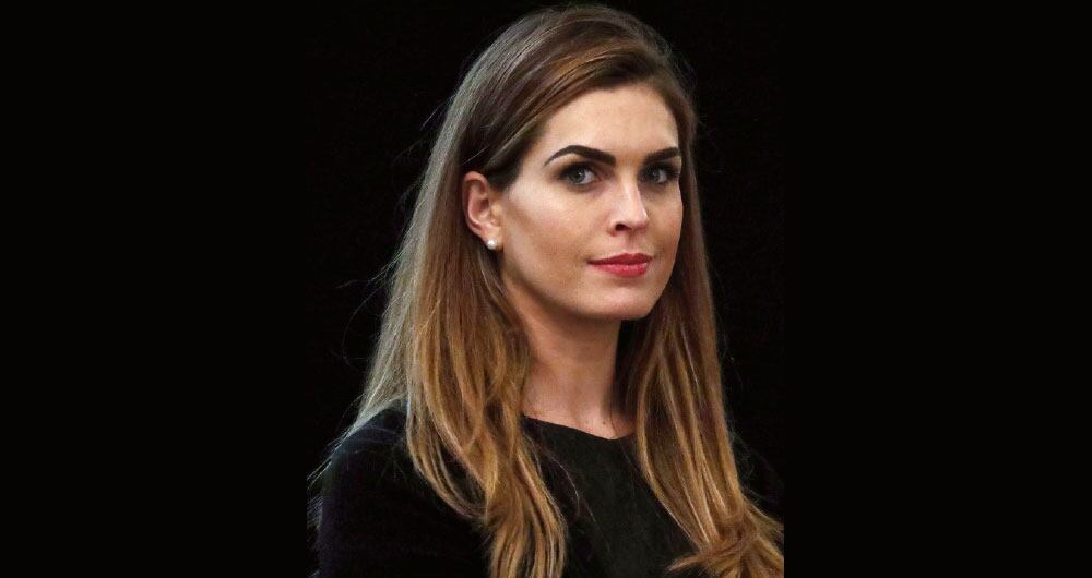 Hope Hicks, consejera presidencial de Trump y aparente fuente del contagio de Trump y sus asesores.