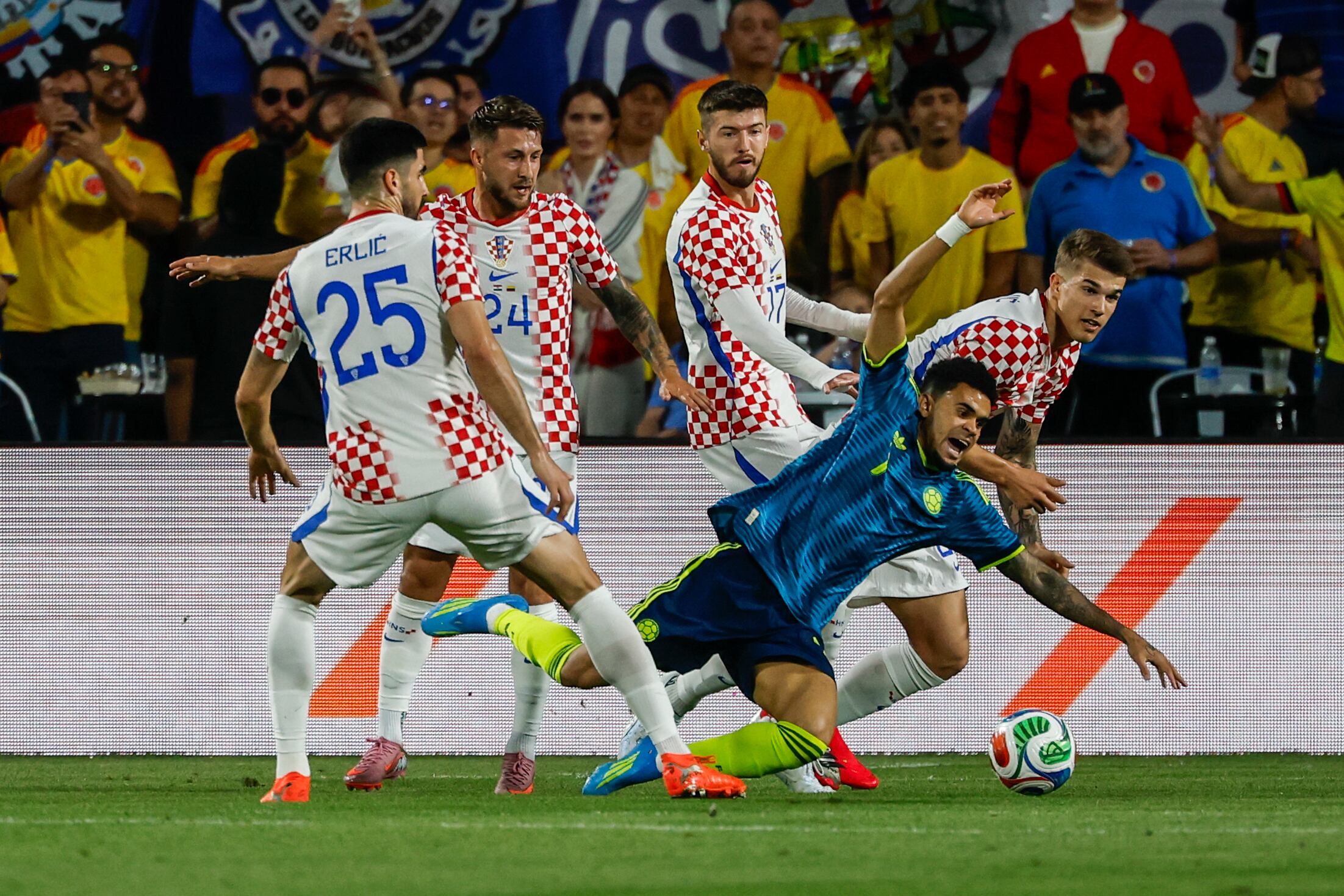 Luis Díaz fue el mayor peligro para la defensa de Croacia