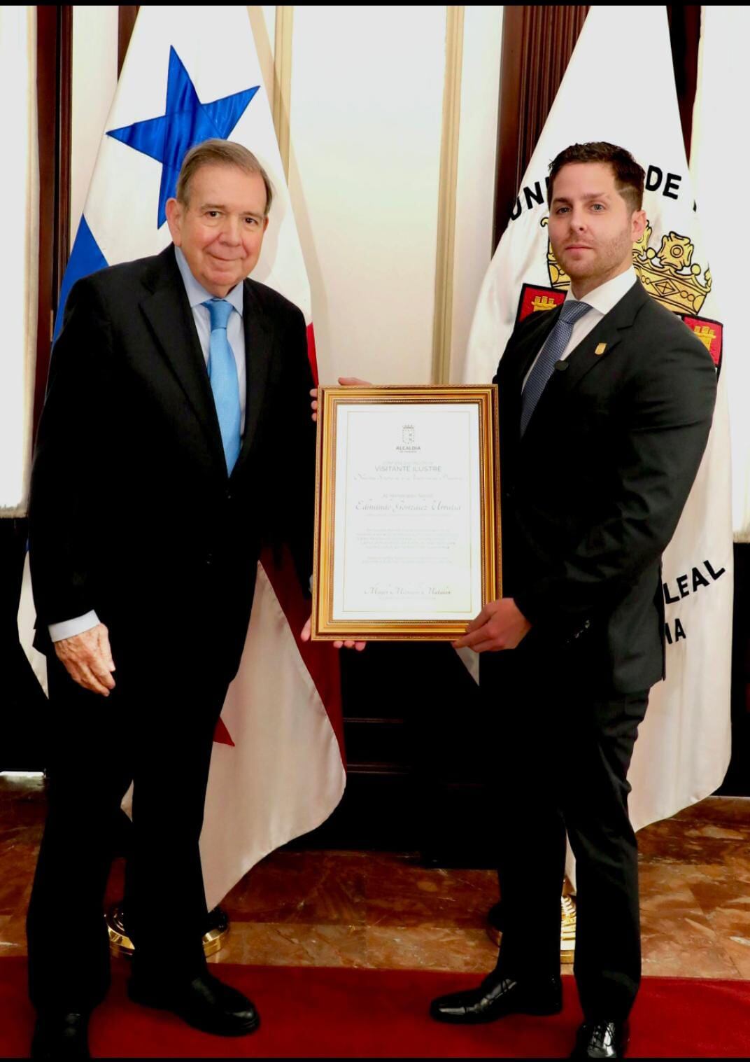 Edmundo González con el alcalde de la Ciudad de Panamá
