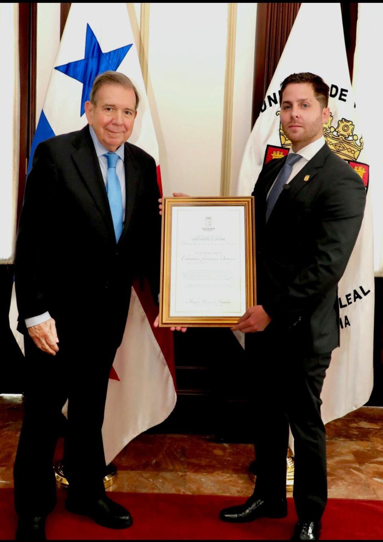 Edmundo González con el alcalde de la Ciudad de Panamá