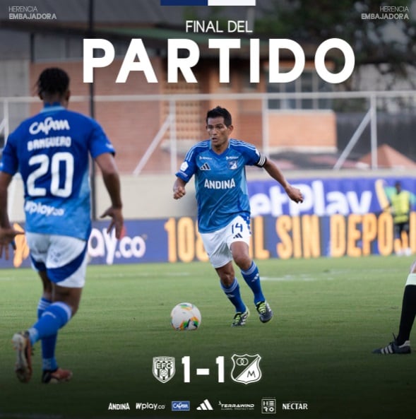 Imagen cortesía Millonarios. X.