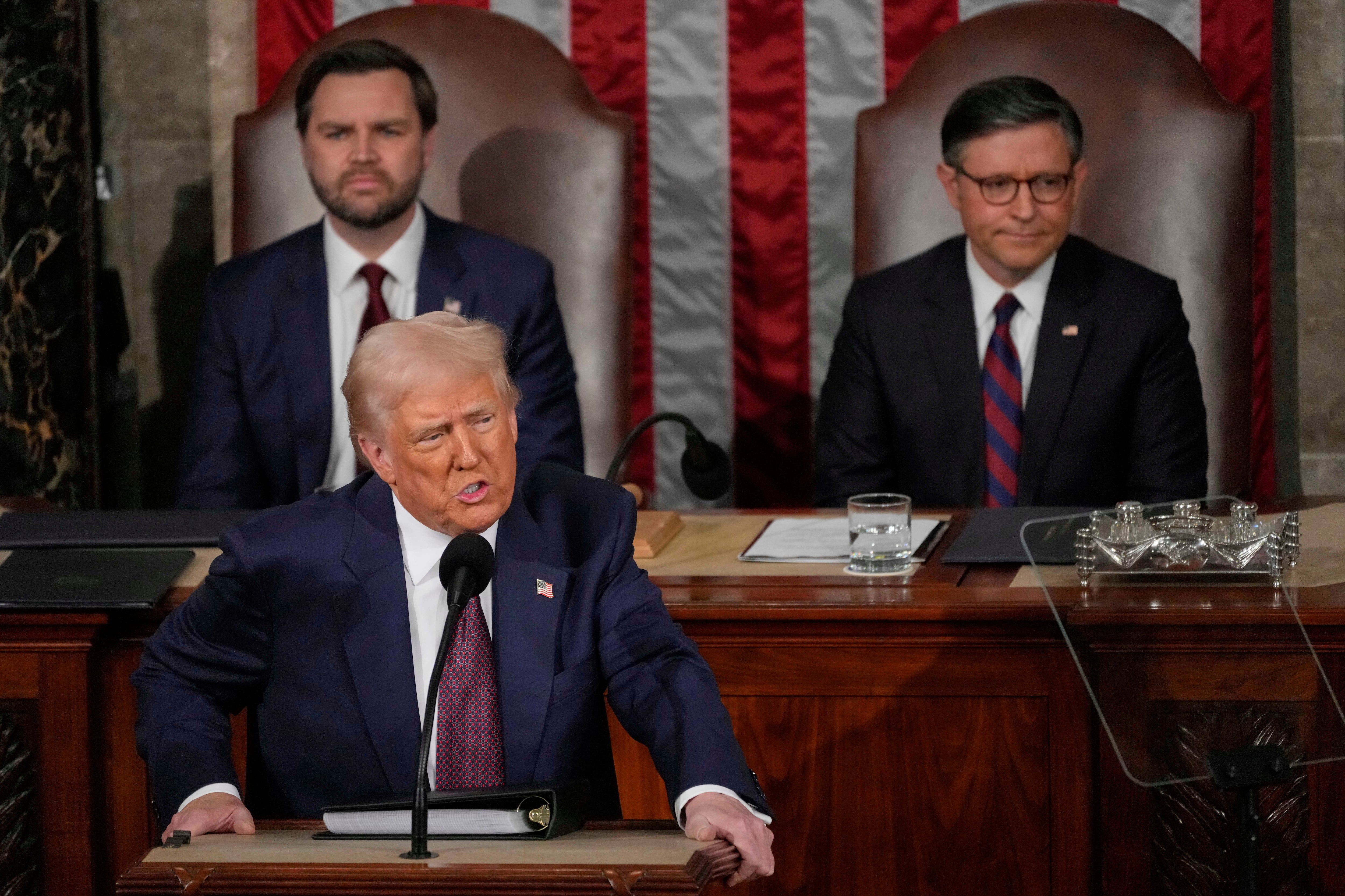 Donald Trump da su discurso de la Unión ante el Congreso de Estados Unidos