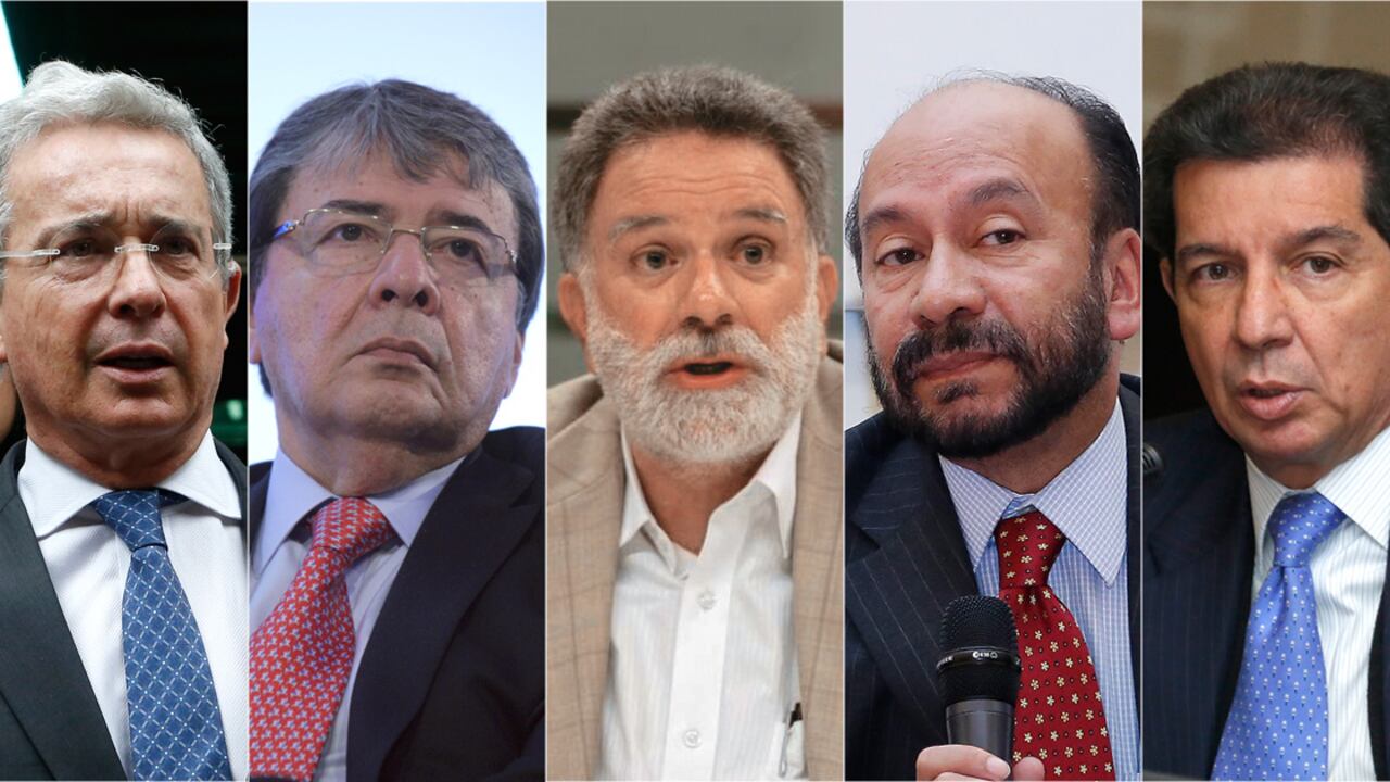 Álvaro Uribe, Carlos Holmes, Luis C. Restrepo, Alfredo Rangel y José F. Lafaurie.