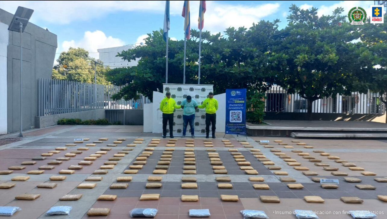 Cae hombre con 90 kg de marihuana