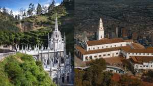 El Santuario de Las Lajas en Nariño y el Cerro de Monserrate, en Bogotá