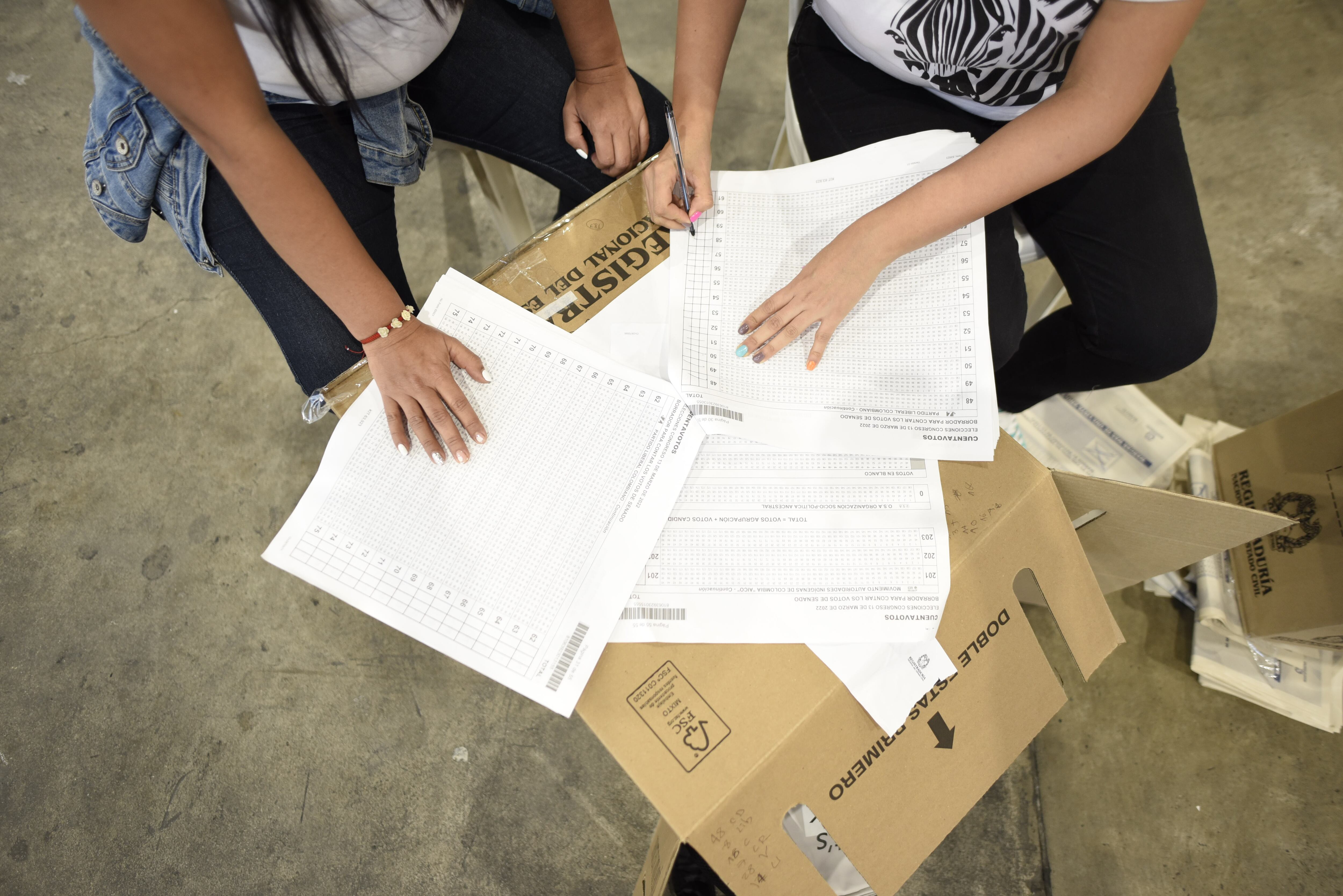Conteo de Votos, Urnas, tarjetones
