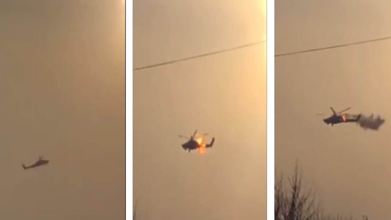 Helicóptero ruso Mi-28 fue derribado el 1 de abril de 2022.