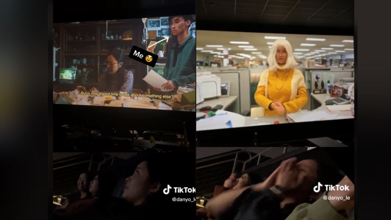 El joven editó el video de la película y montó el rostro de su novia y el de él.