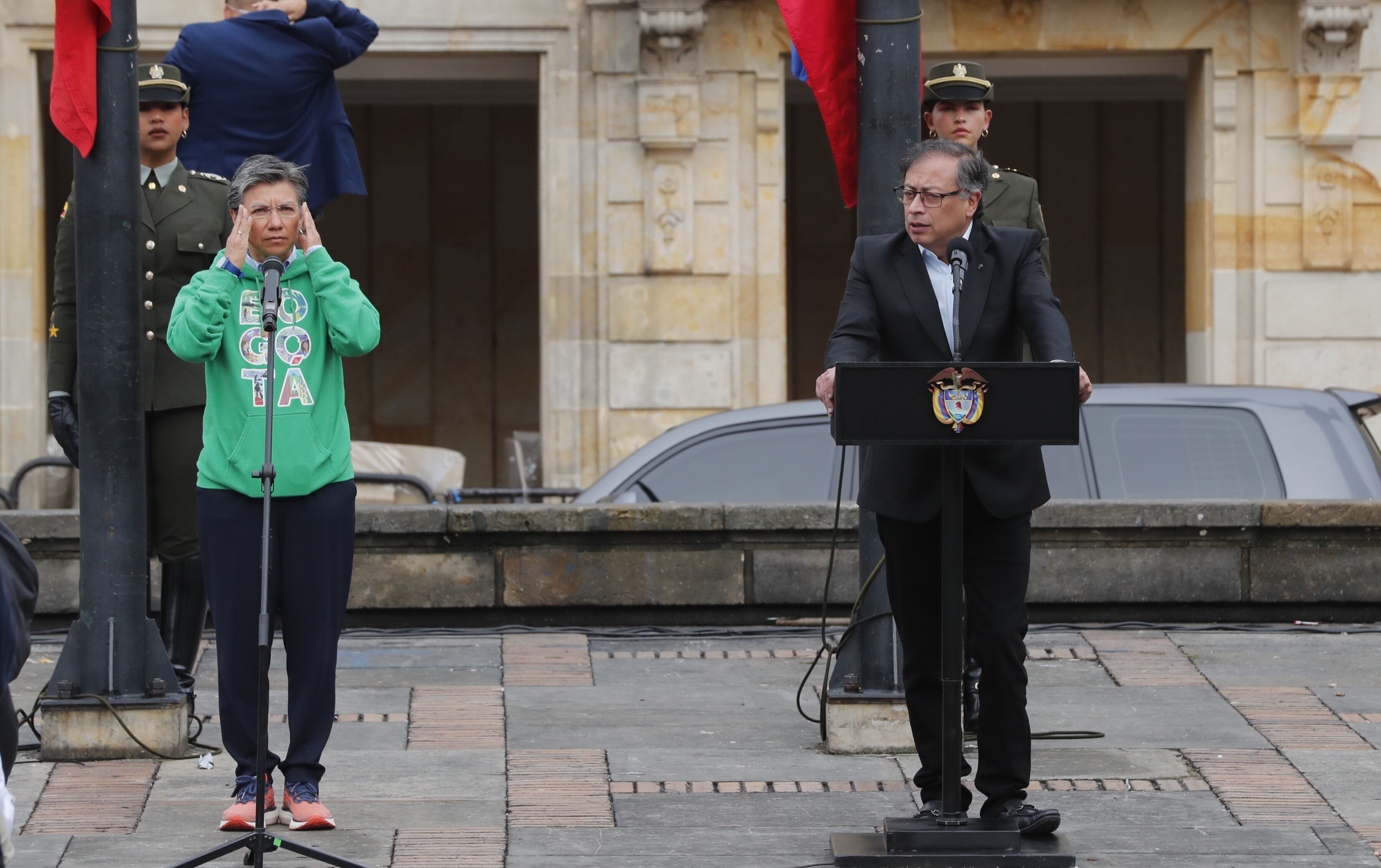 Presidente Gustavo petro y Alcaldesa Claudia López