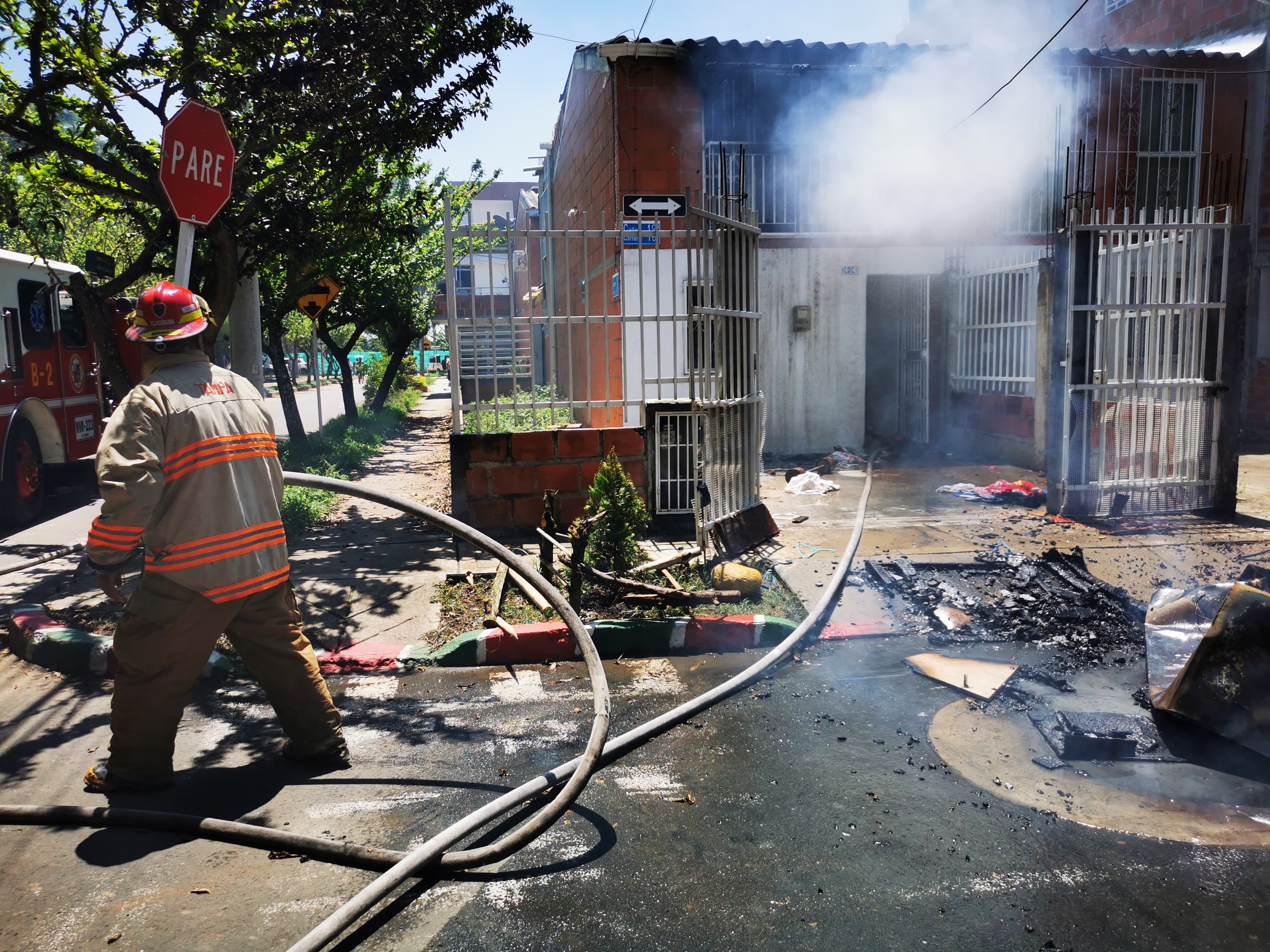 Las personas del barrio La Victoria, en Villagorgona, Candelaria, intentaron quemar la casa de las dos personas acusadas del crimen de Sofía Delgado. Foto Jorge Orozco.