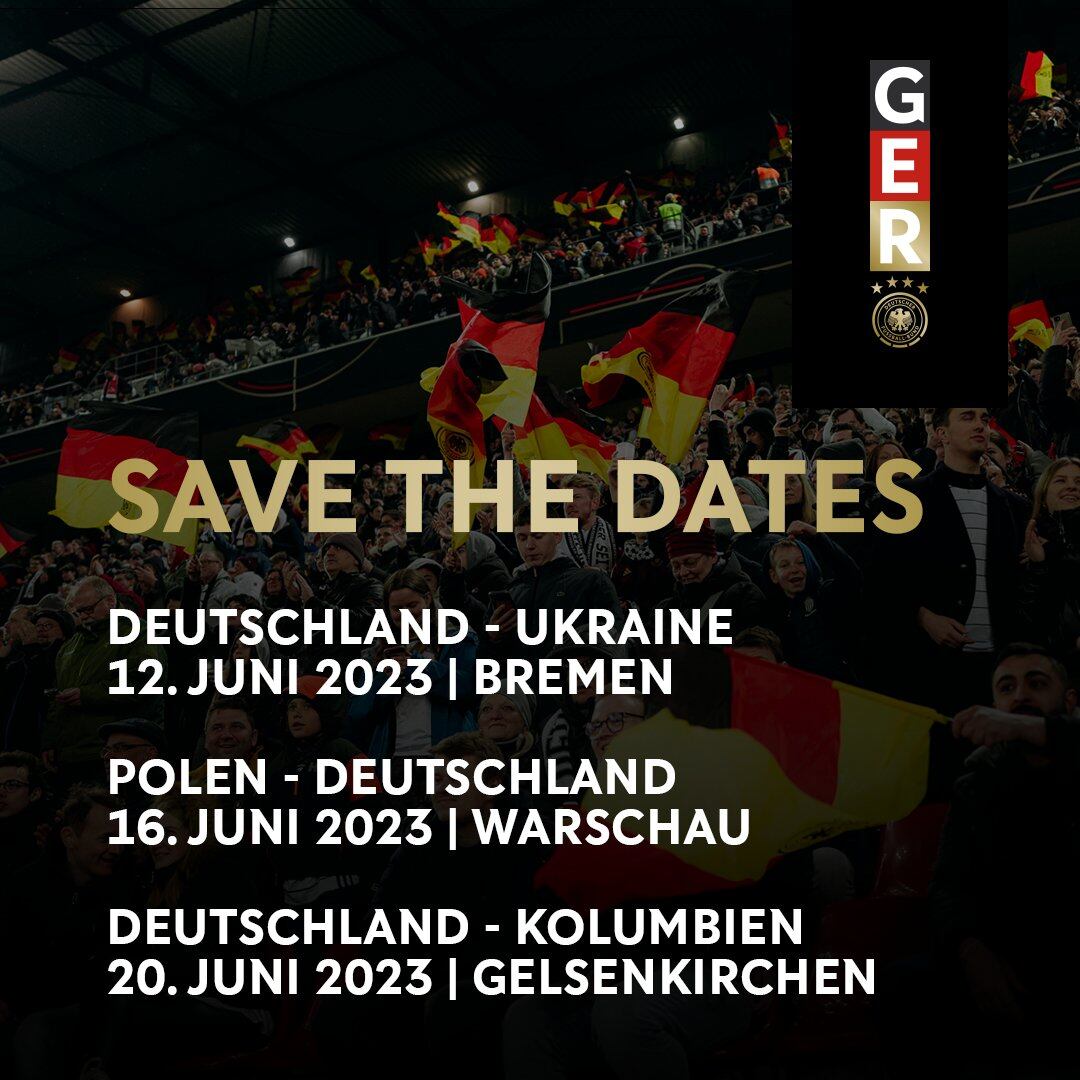 Estos serán los tres partidos de Alemania a mediados de junio