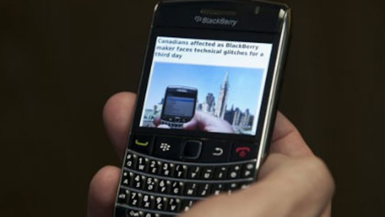 BlacBerry presentó problemas de red esta semana en cuatro continentes.