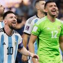 Lionel Messi celebrando la obtención de la Copa Mundial 2022.