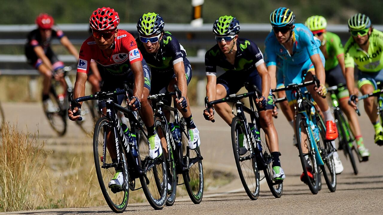 Rory Sutherland y Nairo Quintana en el Movistar Team