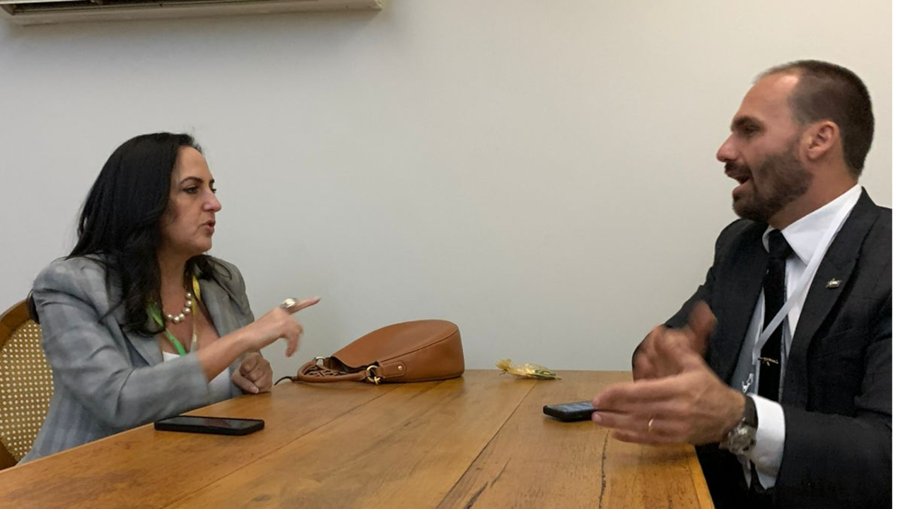 María Fernanda Cabal y Eduardo Bolsonaro.