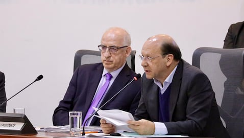 Leonardo Villar, gerente del Banco de la República, y Germán Ávila, ministro de Hacienda.v