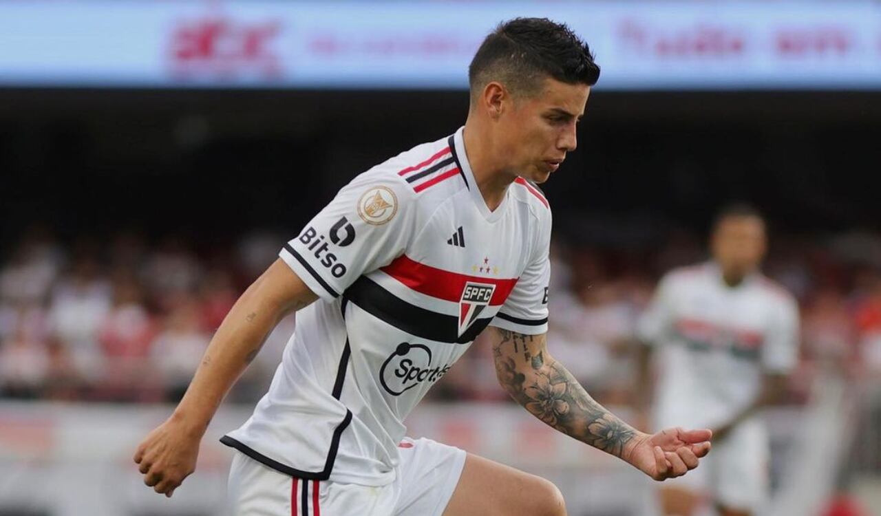 James Rodríguez jugó 70 minutos en su primera titularidad con Sao Paulo