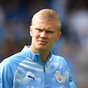 MANCHESTER, ENGLAND - SEPTEMBER 5: Manchester City's Erling Haaland during the Premier League 2026/27 match between Manchester City and Coventry City at Etihad Stadium on September 5, 2026 in Manchester, United Kingdom. (Photo by Dave Howarth - CameraSport via Getty Images)