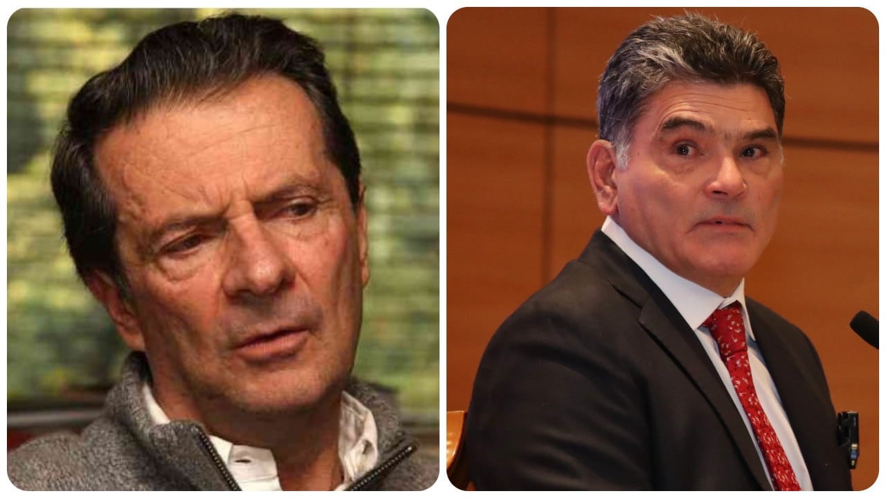 El exministro Fernando Londoño Hoyos y el procurador Gregorio Eljach.