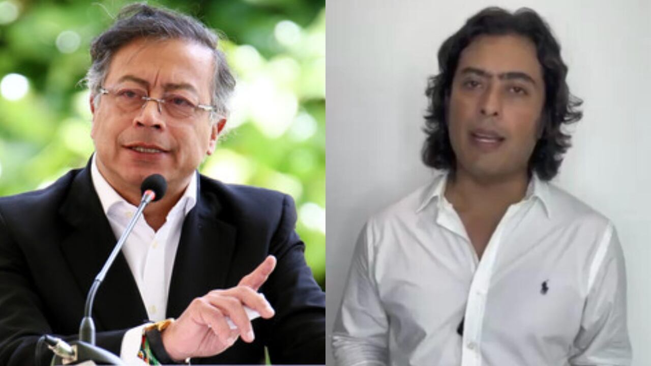 El presidente Gustavo Petro y su hijo Nicolás Petro.