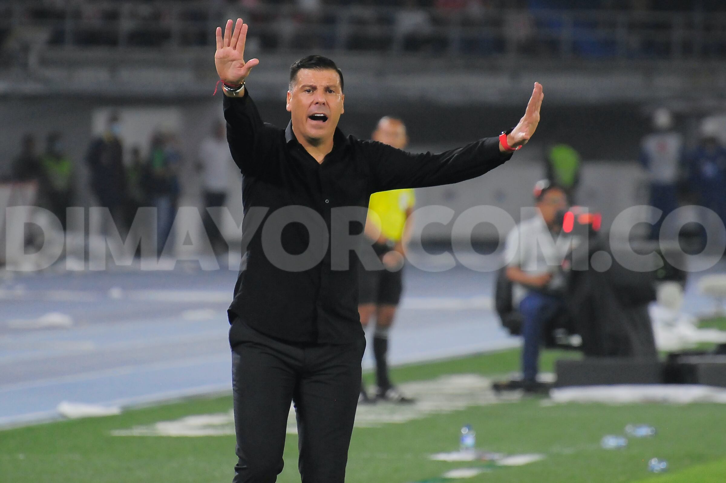 Juan Cruz Real durante el partido ante Once Caldas en el Metropolitano
