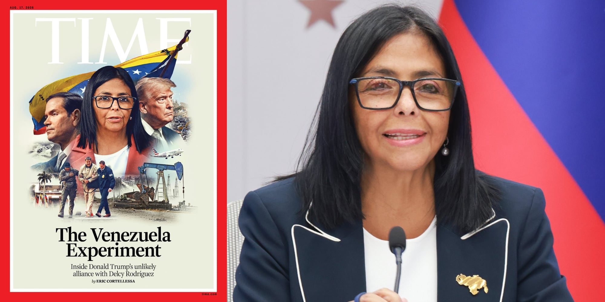 Delcy Rodríguez en la portada de la Revista Time